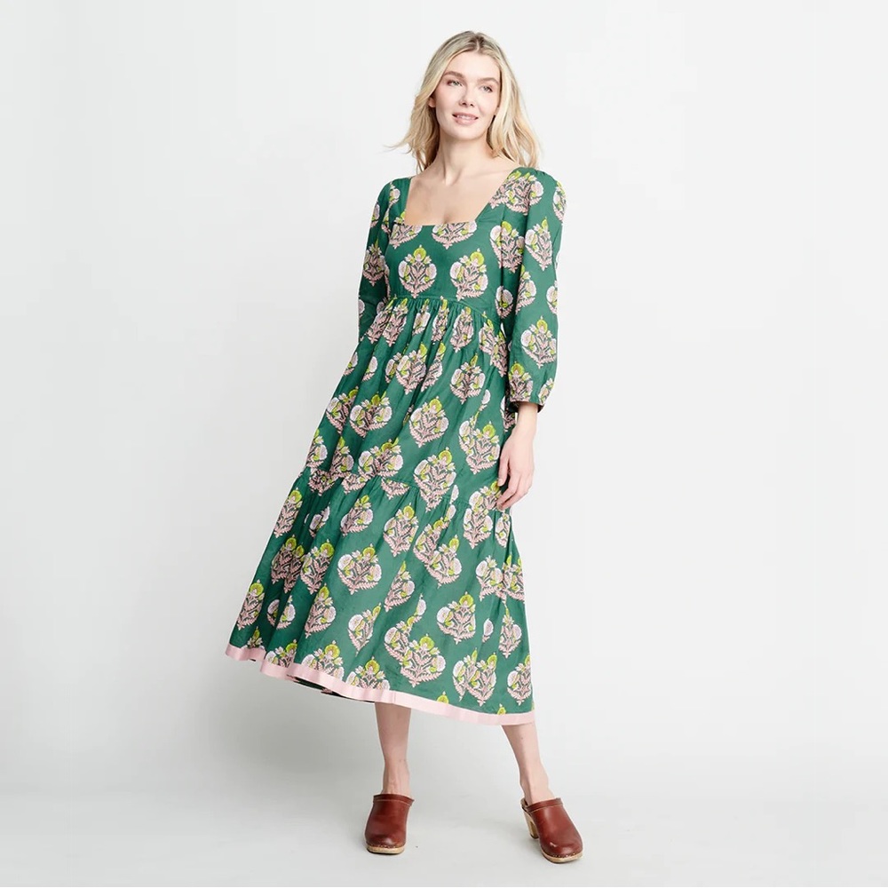 Pink Chicken Sierra Dress Hunter Green